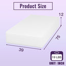 Nasturtium 12" Twin Bamboo Charcoal Infused Memory Foam