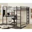 Sherman Silver/Gun Metal Full & Queen Bed w/ Workstation