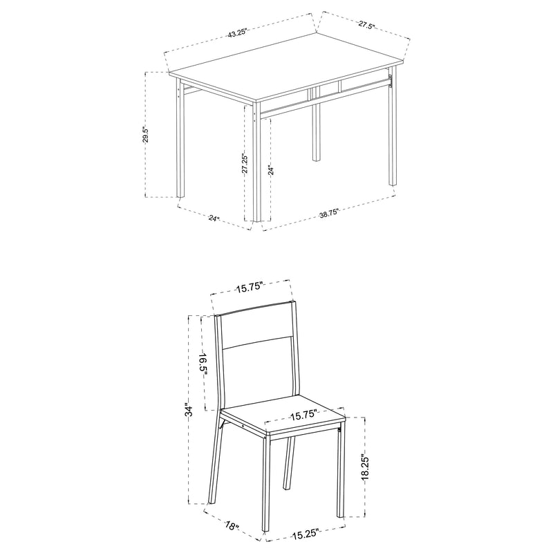 Lana 5 Pc Dining Set