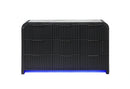 Beckett Wht/Blk Dresser W/ LED