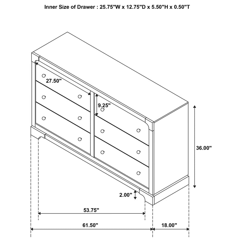 Gran Park 5 Pc Bedroom Set