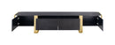 Leknes TV Stand Black w/ Gold Frame