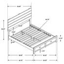 Brantford Panel Platform Storage Bed