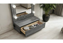 Lexi Grey Tall Mirror with Drawer and Speakers