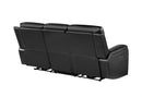 U8881 Black Leather Power Reclining Sofa with Immerse Sound