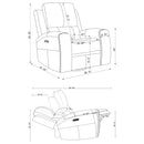 Brickston Triple Power Swivel Glider Recliner