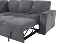 U2660 Grey Sectional W/Pull Out Sofa Bed
