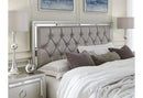 Riley Silver King Bed, Dresser, Mirror, 2 Nightstands and Chest