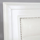 Golva E.King & Queen Bed White & Silver