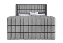 Isabella Grey Bed with LED, TV Lift, Speaker and Fireplace