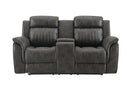 U8517 Grey Console Reclining Loveseat