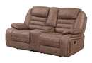 U2250 Brown Console Reclining Loveseat
