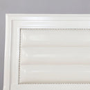 Golva E.King & Queen Bed White & Silver