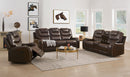 Braylon Brown PU Sofa+Loveseat (Motion)