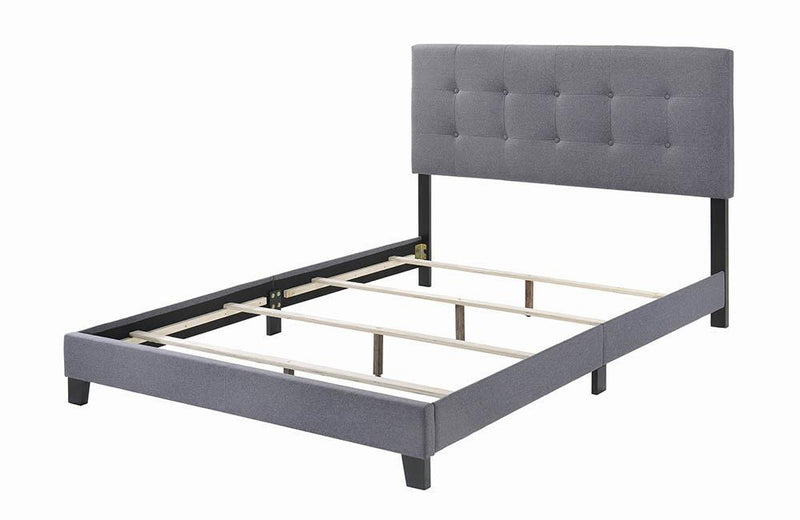 Mapes Tufted Upholstered Queen Bed Grey