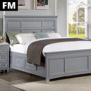 CASTILE Cal.King, E.King, Full, Queen, & Twin Bed, White, Pink, & Grey