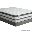 SIDDALEE White/Gray 16" Euro Pillow Top Mattress, Queen
