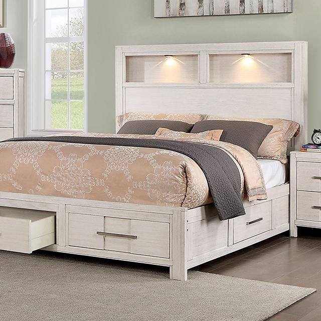 KARLA Cal.King, E.King & Queen Bed, Gray & White