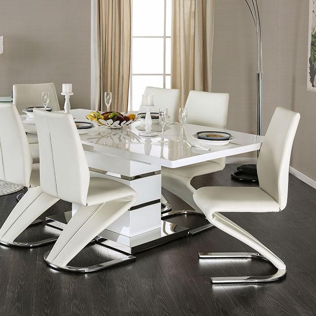 Midvale White/Chrome Dining Table image