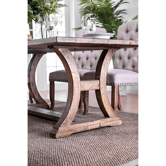 GIANNA Rustic Oak 77" Dining Table