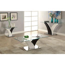 SLOANE White/Dark Gray/Chrome Sofa Table