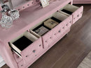 Zohar Queen & Twin Bed Black, Grey, & Pink