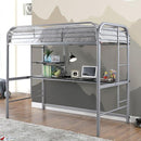 Opal Iii Black & Silver Twin Loft Bed