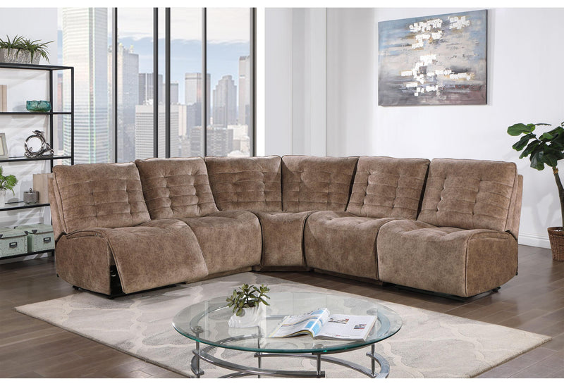 BUILD IT YOUR WAY U6066 DOMINO SMOKE 3 POWER SECTIONAL