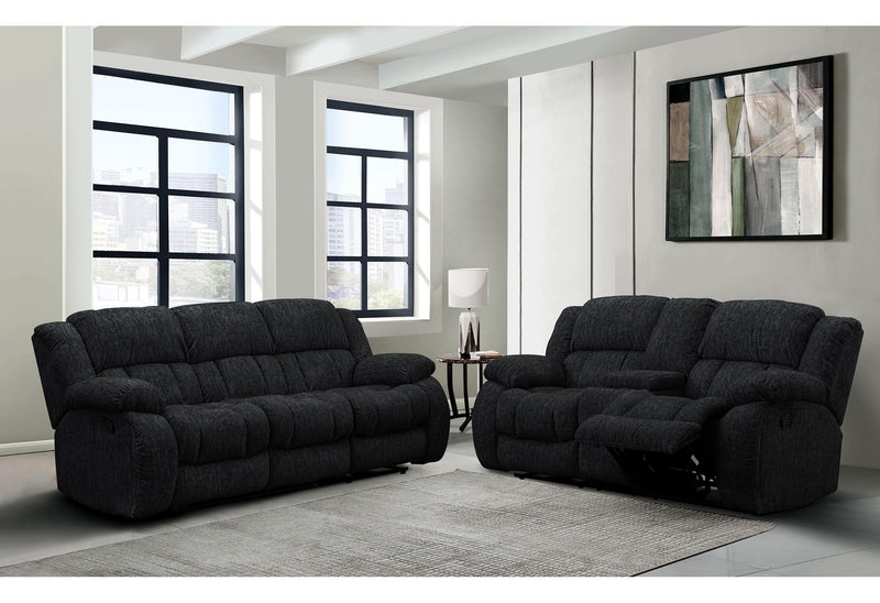 U250 EBONY RECLINING SOFA/CONSOLE RECLINING LOVESEAT image