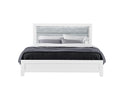 LUCCIA WHITE QUEEN BED WITH LED, DRESSER, MIRROR, NIGHTSTAND