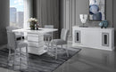 MONACO WHITE RECTANGUALR BAR TABLE + D1903 BAR STOOL GREY