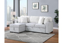U0204 LIGHT GREY/WHITE REVERSIBLE PULL OUT SOFA BED