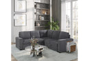 U2660 Grey Sofa Bed Sectional W/O Chaise and W/O Pullout