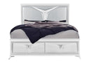 ROMO WHITE QUEEN BED WITH LED