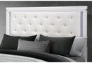 Alina White Bed with LED