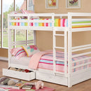 California Iv Black, Walnut, Gray, & White Twin/Twin Bunk Bed