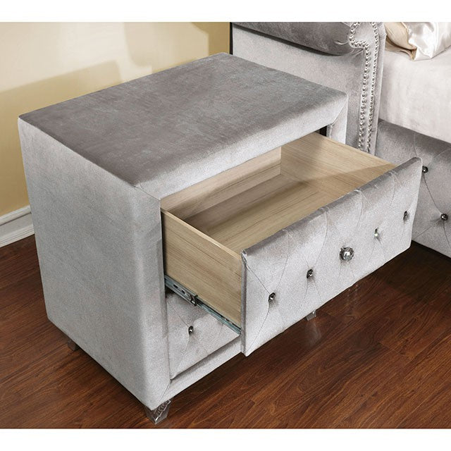 Alzir Gray Night Stand