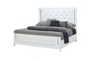 Alina White Bed with LED