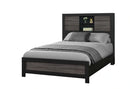 Lisbon Grey/Black Bookcase Bed