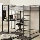 Sherman Silver/Gun Metal Full & Queen Bed w/ Workstation