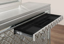 Paris Champagne Bed with LED, Dresser, Mirror, Nightstand