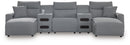 Modmax II Reclining Sectional with Double Chaise and Audio Consoles