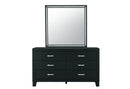 Reid Black Bed Dresser Mirror Nightstand
