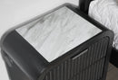 Beckett White/Black Bed Group with Cooler and Speaker
