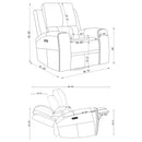 Brickston Triple Power Swivel Glider Recliner