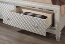Paris Champagne Bed with LED, Dresser, Mirror, Nightstand