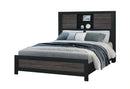 Lisbon Grey/Black Bookcase Bed Group
