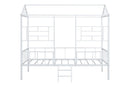 Rhonda Twin Loft Bed White, Silver, & Black