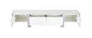 Larvik TV Stand White w/ Silver Frame