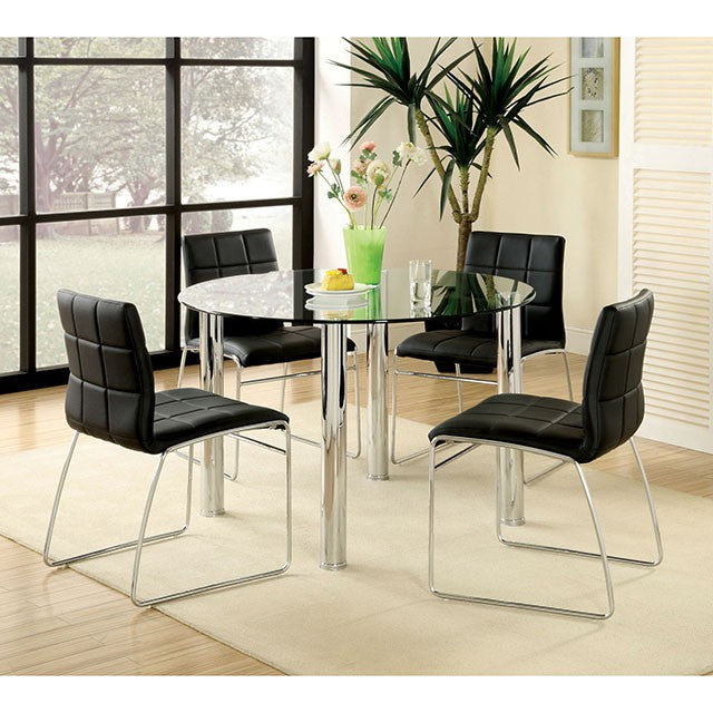 Kona I Chrome Round Dining Table